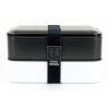 Box na jídlo Bento Yoko Design dvoupatrový 1,2 litru, černý