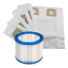 Filtr pro MAKITA  VC 2512L, Narex, Nilfisk Aero, Flex om�vateln� a s��ky (60x35cm) textiln� 1+6ks