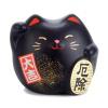 Japonská kočka štěstí Maneki Neko, černá S
