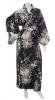 Japonské dámské hedvábné kimono Hana Silk Black dlouhé