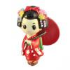 Dekoran magnet : japonsk panenka Kokeshi Maiko, erven