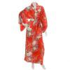Japonské dámské hedvábné kimono Hana Silk Red dlouhé