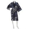 Japonské dámské kimono - Yukata se vzorem květů Sakur modrá