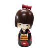 Japonsk� panenka Kokeshi Hanatsubaki - Kv�t kam�lie, 13,5 cm