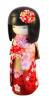 Japonská panenka Kokeshi Gejša Kyo-Bijin Red 19,5 cm