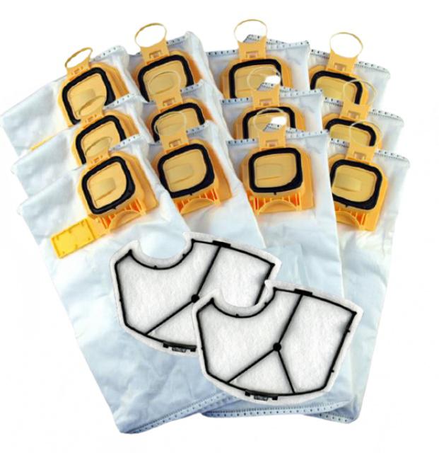 Sáčky JOLLY V4 MAX textilní s aktivním uhlím s filtry 2+12ks