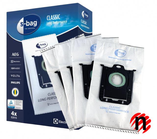 Originální sáčky ELECTROLUX s-bag ® E201 Classic Long Performance 4ks