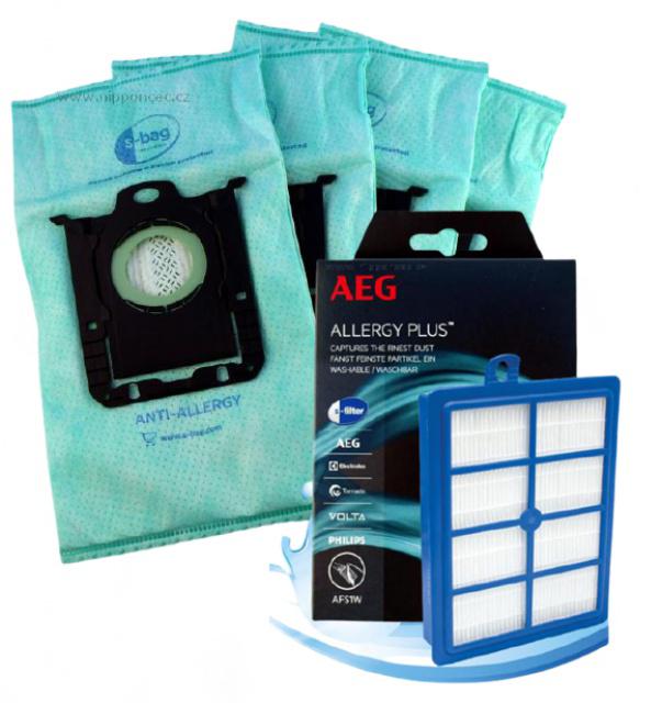 HEPA filtr H13 pro AEG VX9-1-ECO a sáčky SBAG Allergy Kit 1+4ks