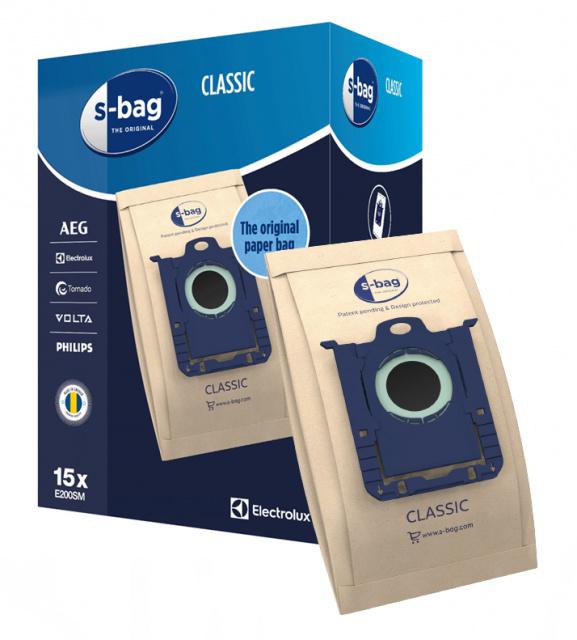 Sáčky Electrolux s-Bag Classic E200M pro ELECTROLUX Org. Gr. E200B 15ks MegaPack
