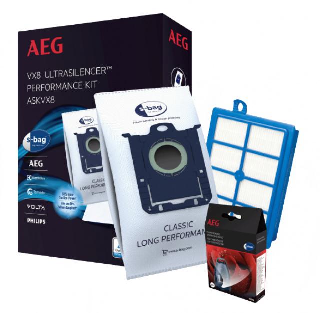 Fotografie AEG ASKVX8 HEPA filtr H13 + sáčky s-bag ® 1+4ks pro vysavače AEG-ELECTROLUX-PHILIPS