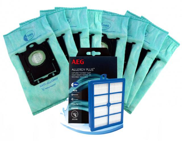 Sáčky s-Bag ® E206 a HEPA Filtr H13 Anti-Allergy ELECTROLUX VCAK1 8+1ks