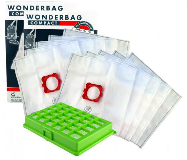 Originální sáčky ROWENTA Wonderbag Compact WB305140 10ks + HEPA filtr