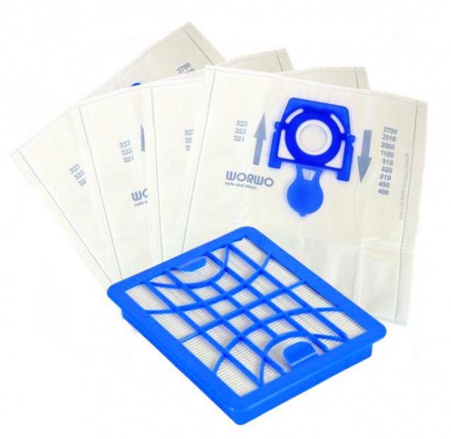 Fotografie HEPA filtr a sáčky pro ZELMER Odyssey ZVC307SA, SK, SP, XT 1+4ks
