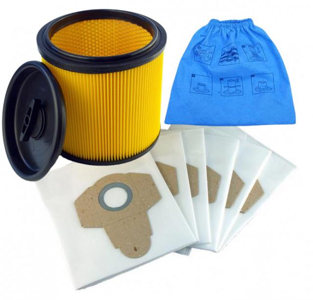 Filtry a sáčky k vysavači LIDL PNTS 1300/1400/1500 Parkside 8ks sada