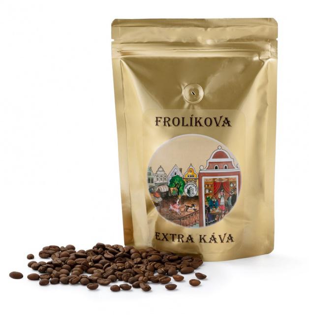 Frolíkova čerstvá zrnková Extra káva 250g