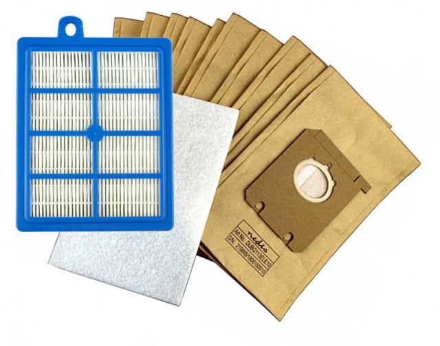 Sáčky k vysavači PHILIPS 8000 Series XD8122/10 papírové 10ks a HEPA filtr