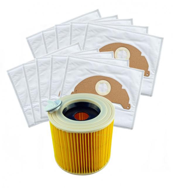 Filtr a sáčky pro vysavač KARCHER WD 2 Cartridge filter 1+10ks textilní