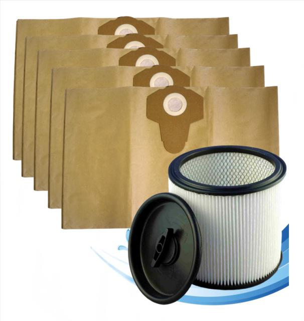 Filtr a papírové sáčky pro PARKSIDE PNTS 1500 A1 1+5ks