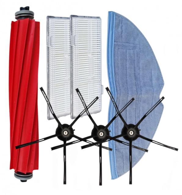 Kartáče, filtry a mop pro XIAOMI Roborock S7, S7+, S7 Max, S7 Max V sada 7ks