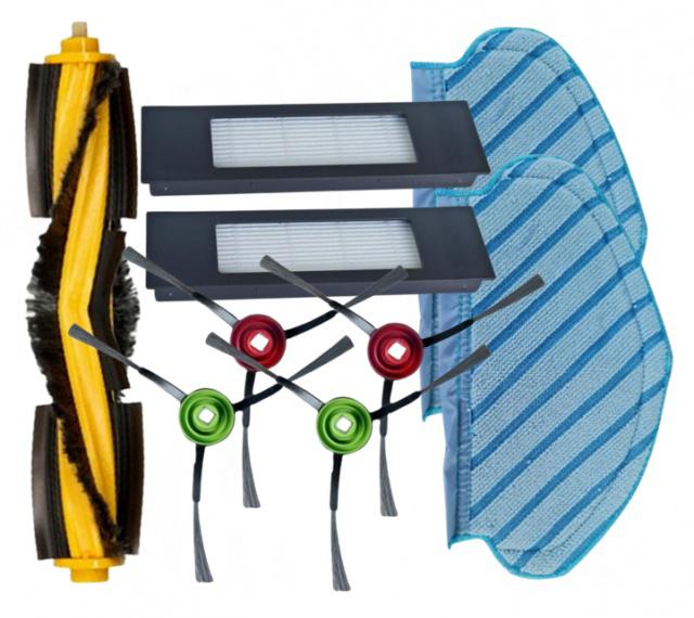 9ks Sada HEPA filtry, kartáče a mopy pro ECOVACS Deebot OZMO 950/920, T5