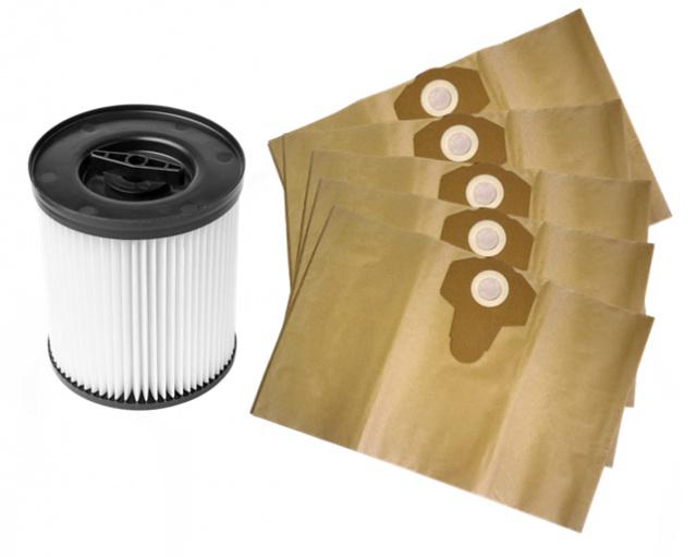 HEPA filtr a sáčky pro PARKSIDE PNTS 1400 H4 5ks papírové