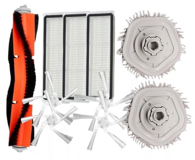 Fotografie Držáky mopů, mopy, HEPA filtry a kartáče pro XIAOMI DreameBot W10 10ks sada