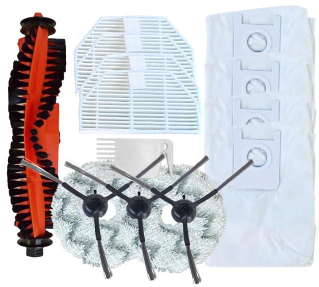 Fotografie HEPA filtry, kartáče, mopy a sáčky pro ROIDMI EVA 2023 15ks sada