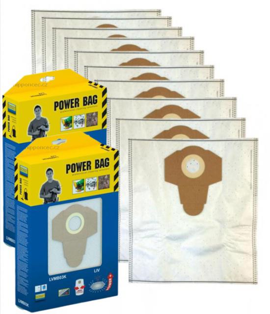 LIDL Sáčky do vysavače LIDL PWS 20 B2 Parkside 37x33cm 10ks