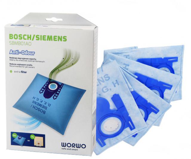 SIEMENS Sáčky s úpravou proti pachům pro SIEMENS Q 4 Silence Power VSQ4G 2130, 2131 textilní 4ks