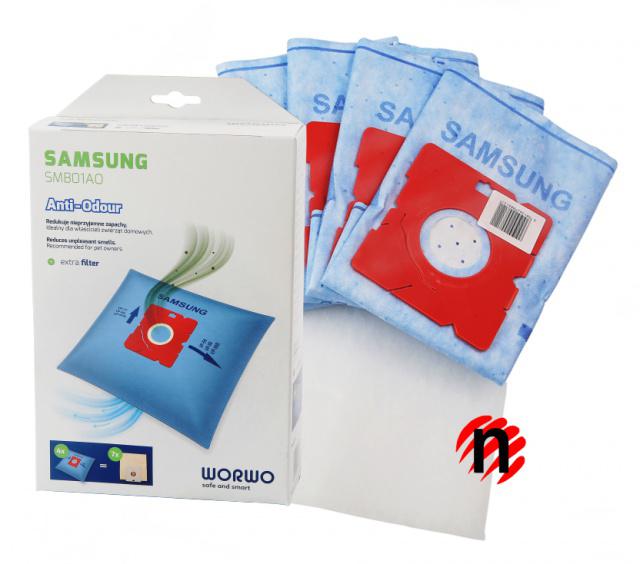 Sáčky WORWO SMB01AO Anti-Odour (pro Samsung a další) 4ks mikrovlákno