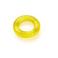 Masážní kroužek s měkkými ostny žlutý &#216; 7cm Vitility