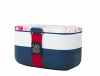 Box na jídlo Bento Yoko Design Japan, dvoupatrový, 1,2 litru 