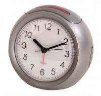 Stříbrný analogový budík HE-CLOCK-41 Balance