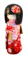 Japonsk panenka Kokeshi Geja Kyo-Bijin Red 19,5 cm