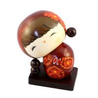 Japonsk panenka Kokeshi Satonoko - venkovsk dvka, 12 cm