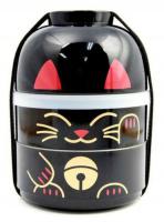 Japonsk jdlonosi Bento Maneki Neko ern, 440 ml