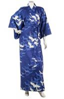 Japonské dámské kimono Yukata se vzorem Jeřábů dlouhé