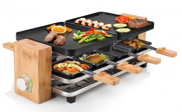 Princess Raclette gril Princess 16 2910 Pure 8 Bamboo, 42 cm x 23 cm