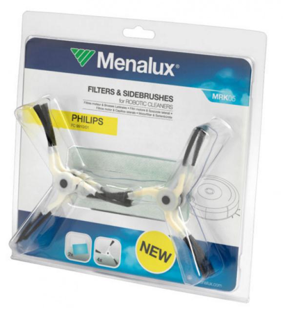 Motorový filtr a 4x metličky pro robotický vysavač Philips FC 9910/01 - Menalux Menalux