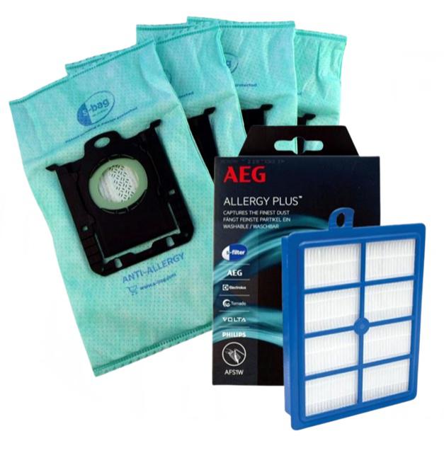 Electrolux sáčky E206 4ks a Allergy HEPA filtr pro AEG Viva Quickstop AVQ 2100 až 2190 AEG