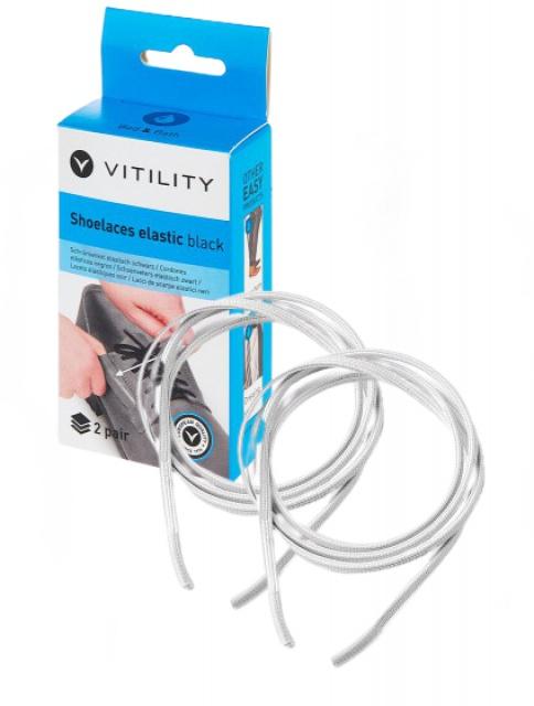 Elastické tkaničky do bot 76 cm bílé Vitility 70110420 (2 páry)