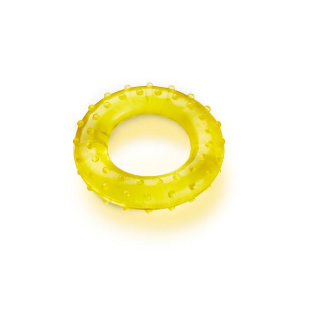 Fotografie Masážní kroužek s měkkými ostny žlutý &#216; 7cm Vitility