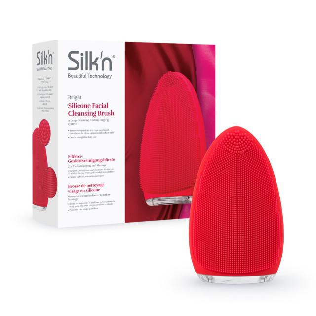Fotografie Silk`n Silikonový čisticí kartáček na obličej Bright Silk`n A132:kSN057