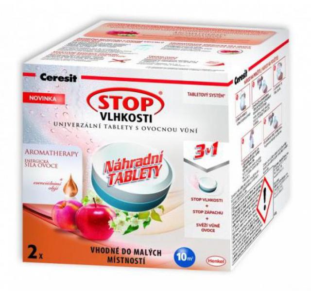 Fotografie Ceresit Stop Vlhkosti Univerzální tablety s ovocnou vůní 2 x 300 g