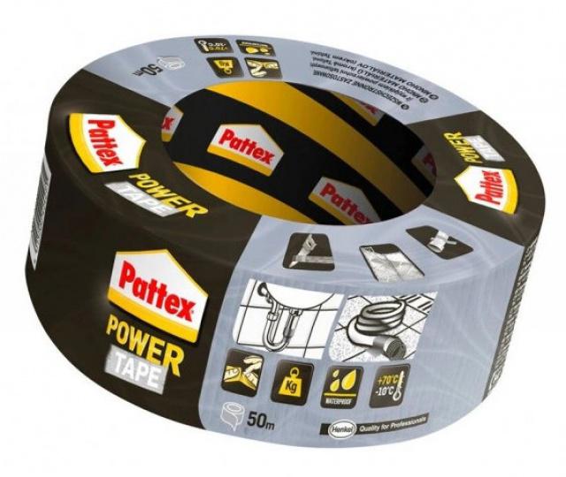 Univerzální lepicí páska PATTEX Power Tape (50 m), stříbrná