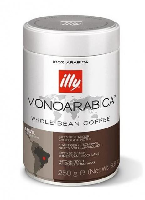 Fotografie Illy Monoarabica Brazil zrnková káva 100% Arabica 250 g