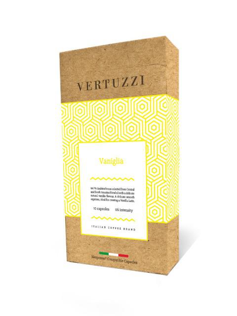 Fotografie Kompostovatelné kapsle Vertuzzi Vaniglia pro Nespresso, 10 ks