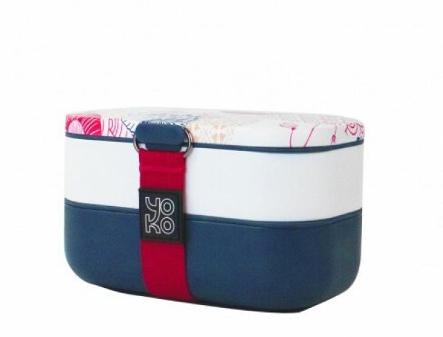 Box na jídlo Bento Yoko Design Japan, dvoupatrový, 1,2 litru