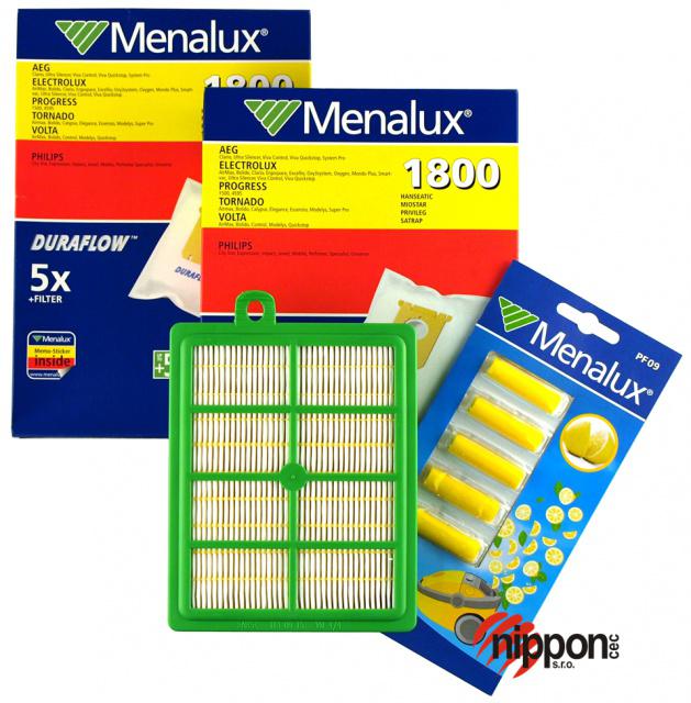 S-BAG sáčky 10ks pro Electrolux, AEG, Philips 10ks, HEPA filtr H12 + blistr vůní v originál sadě MENALUX MSK3 Menalux