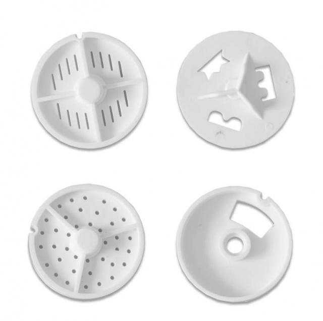 AJS Sada sítek na sušenky a těstoviny pro mlýnky Zelmer s komorou č.5, 4ks